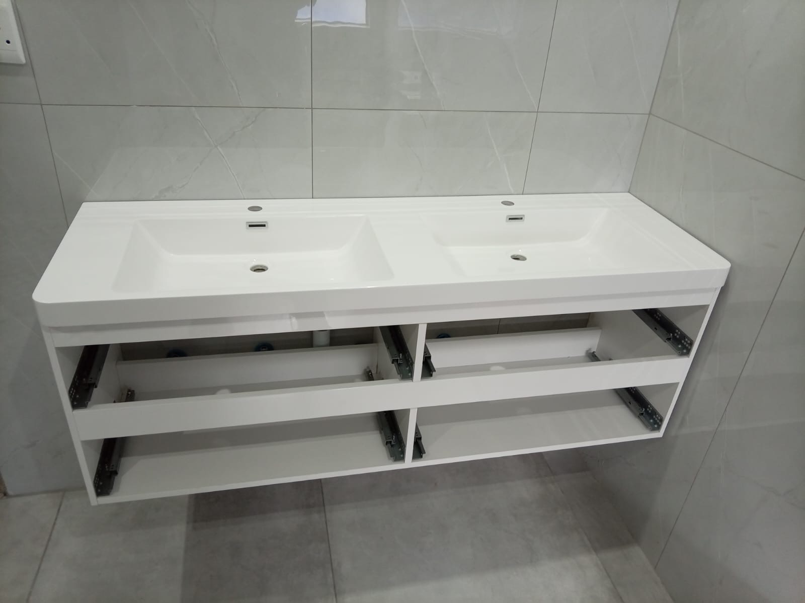 Custom Double Vanity Bathroom Unit